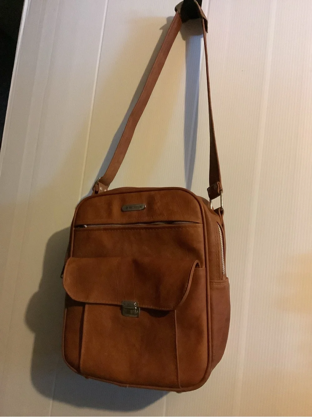 Men's Brown Leather Crossbody Bag